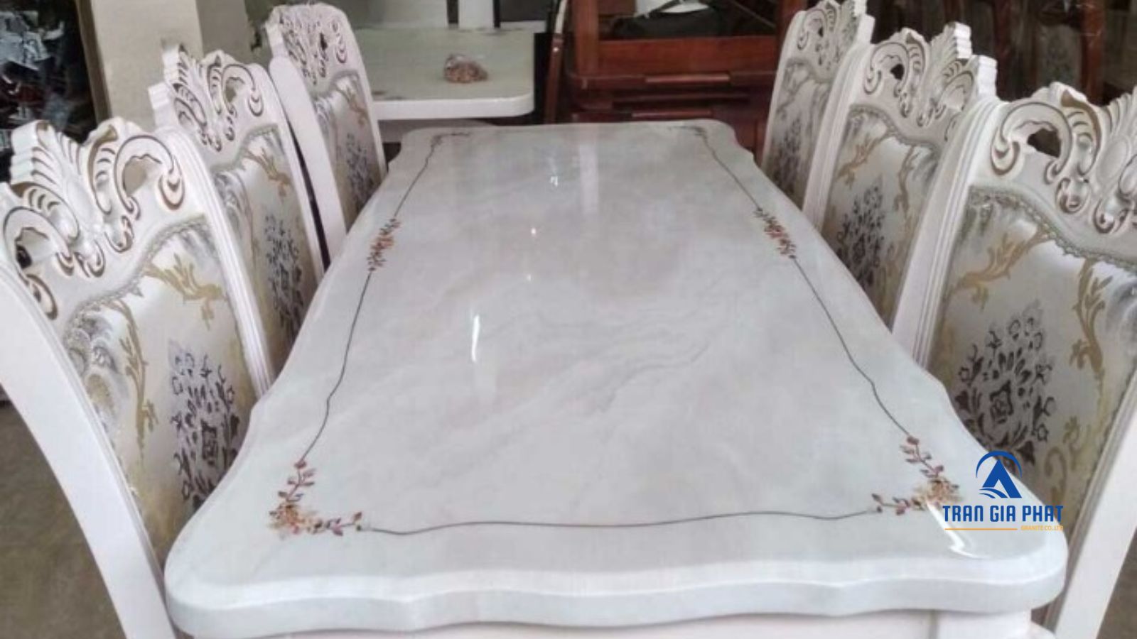 Bàn ăn đá hoa cương cao cấp