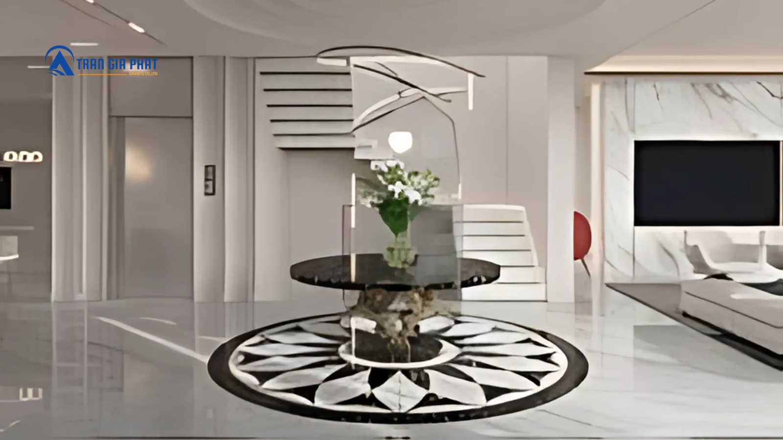 Kết hợp với kim loại để tạo ra không gian sang trọng