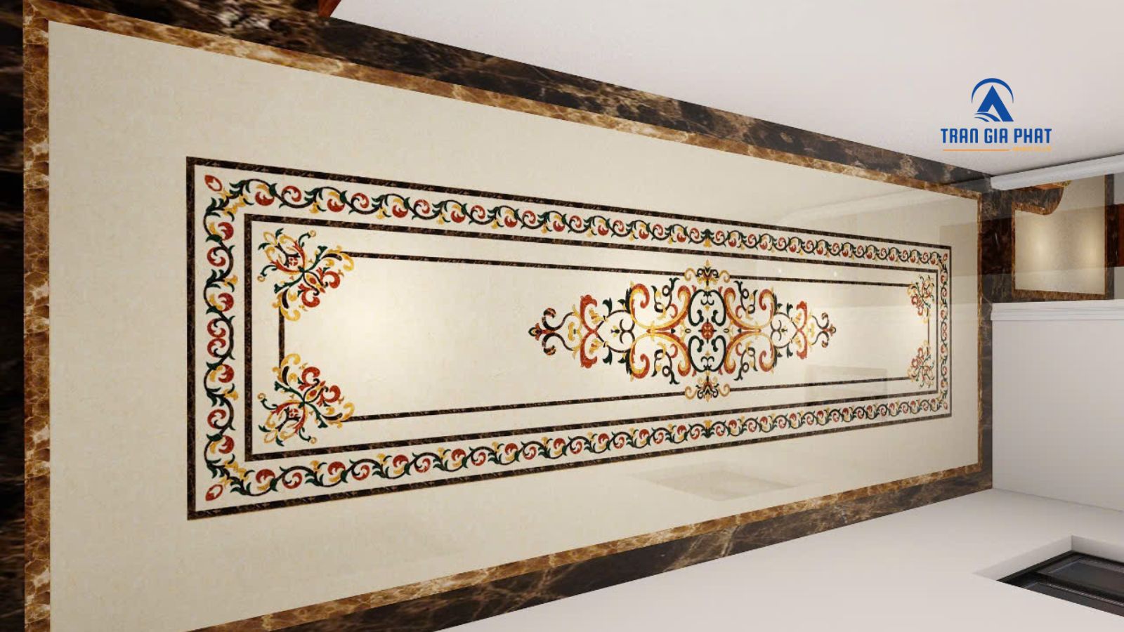 Mẫu đá hoa văn dài