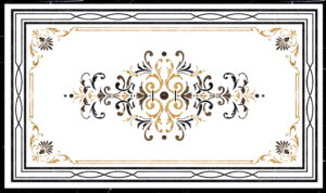 Đá Hoa Văn Chữ Nhật Hiện Đại R034