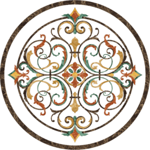 Đá Hoa Văn Tròn Cổ Điển S037