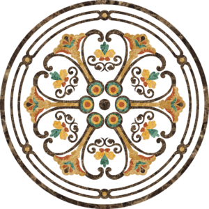 Đá Hoa Văn Tròn Cổ Điển S043