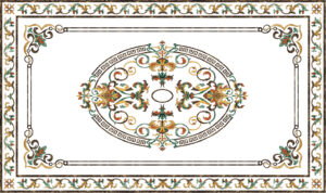 Đá Hoa Văn Chữ Nhật Cổ Điển R023