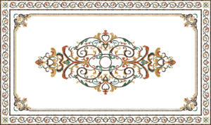 Đá Hoa Văn Chữ Nhật Cổ Điển R025