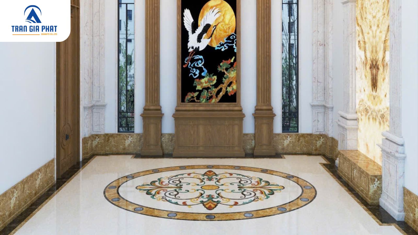 Mẫu hoa văn đá cổ điển