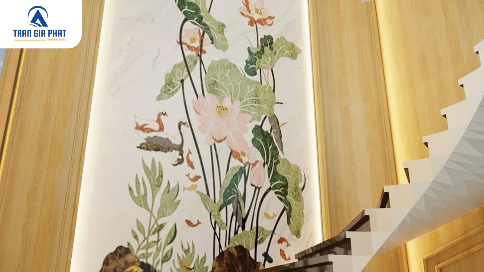 Mẫu hoa văn đá phong thủy