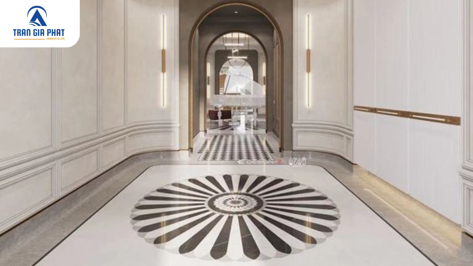 Mẫu hoa văn đá dạng tròn