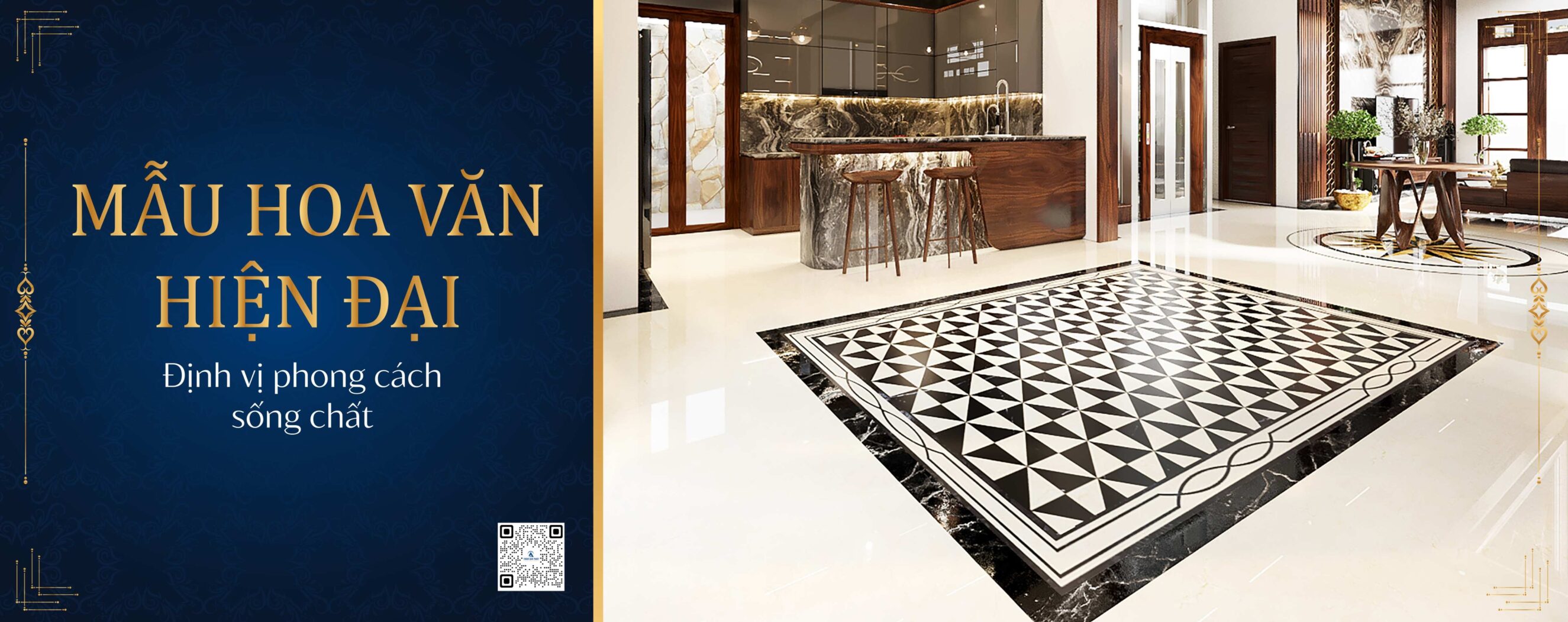 Banner Đá Hoa Văn Hiện Đại