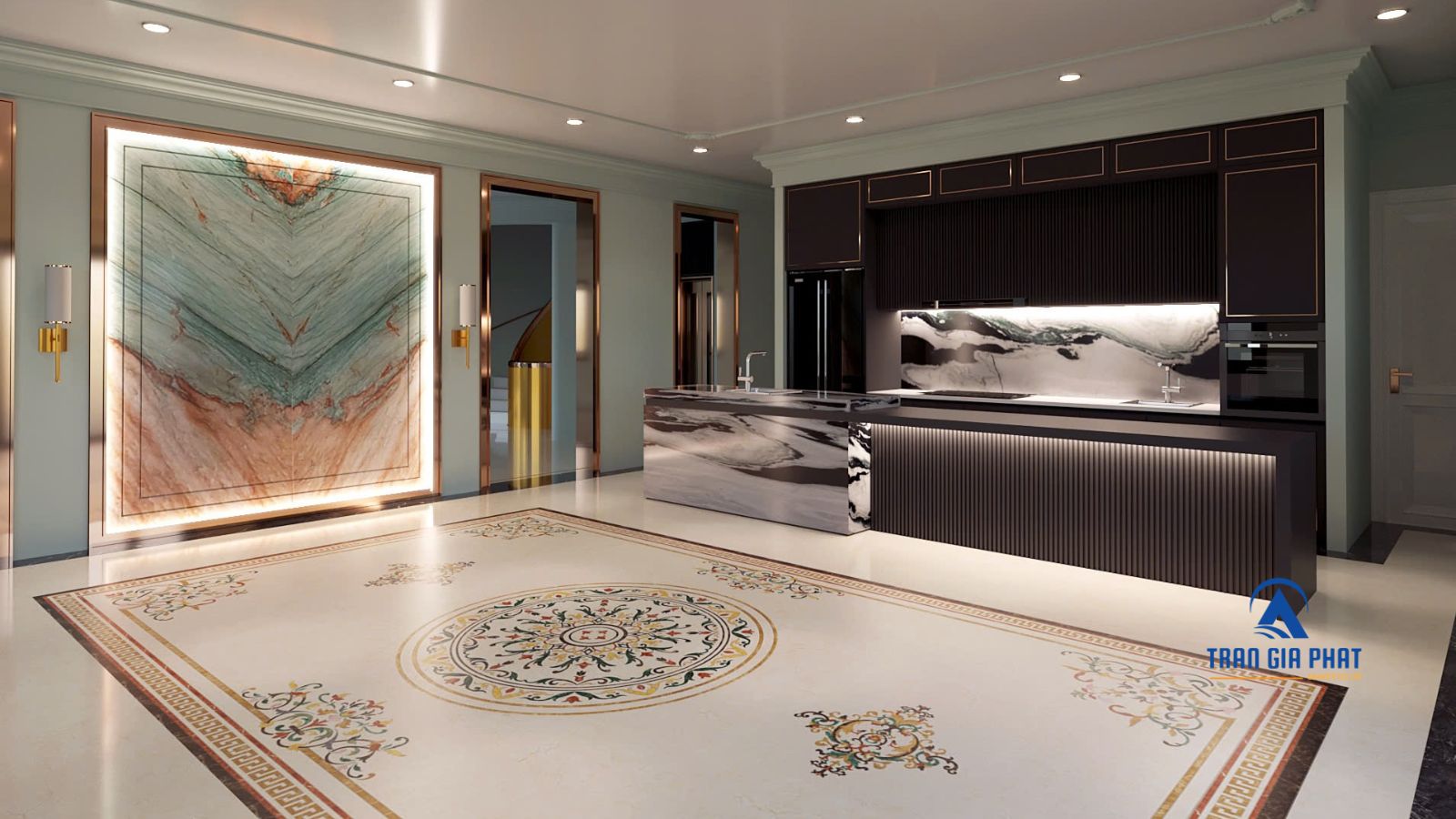 Đá hoa văn cho phòng bếp