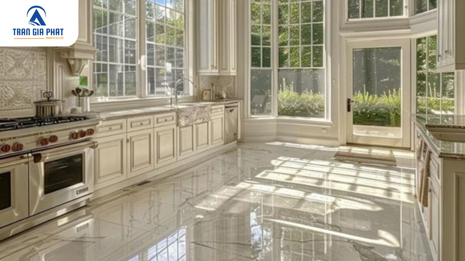 Mẫu hoa văn đá trang trí nhà bếp