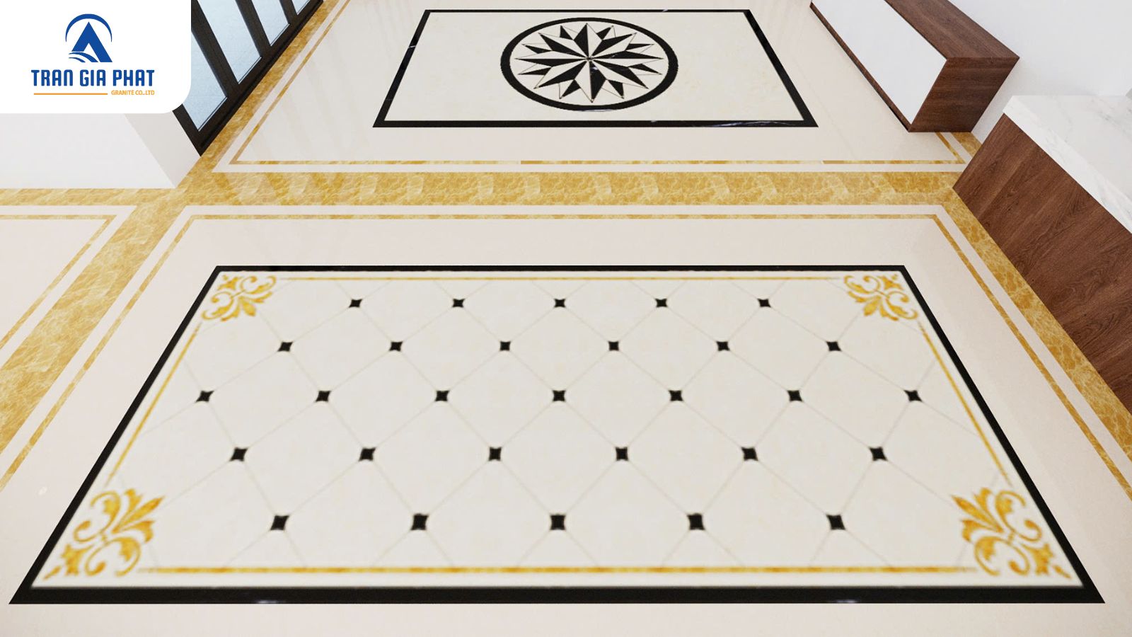 Mẫu hoa văn lát nền hiện đại sang trọng