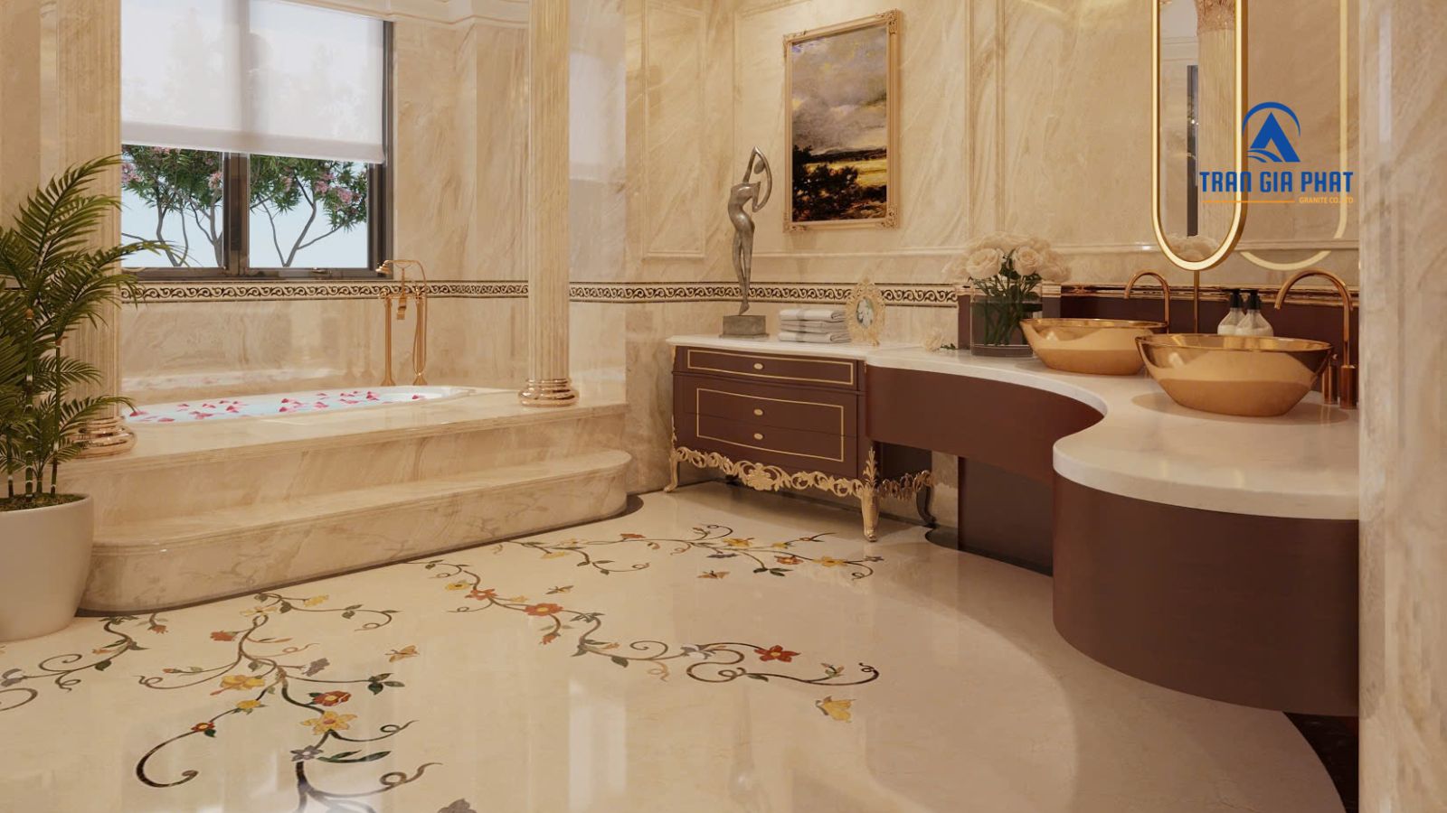 Mẫu Đá Hoa Văn Cho Phòng Tắm