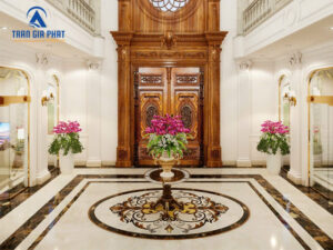 Đá hoa văn cổ điển cao cấp dùng trong sảnh chính của biệt thự