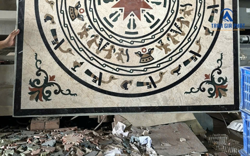 Đơn hàng đá hoa văn trống đồng cho anh Chí - Long An