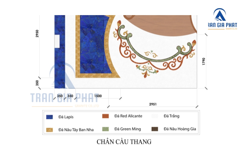 bản vẽ thiết kế 2D phối hoa văn trước khi đưa file cắt CNC