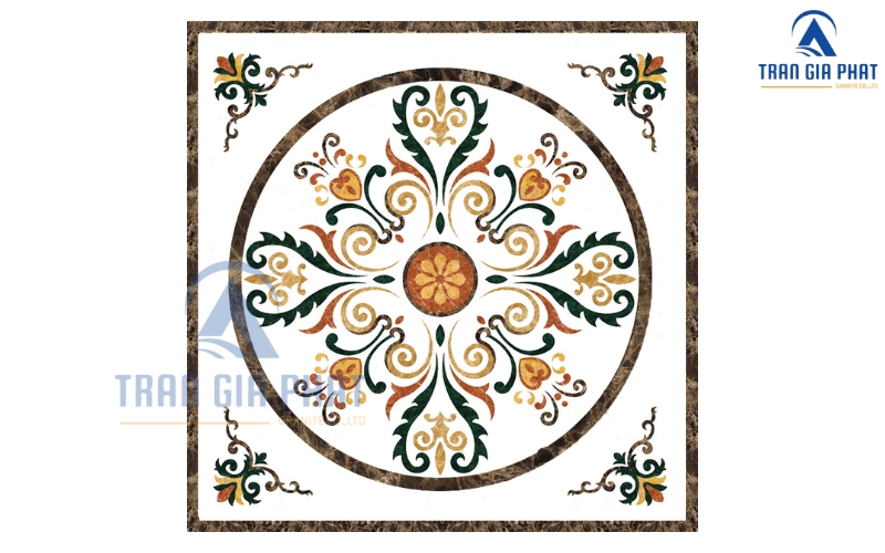Mẫu hoa văn đá hình vuông