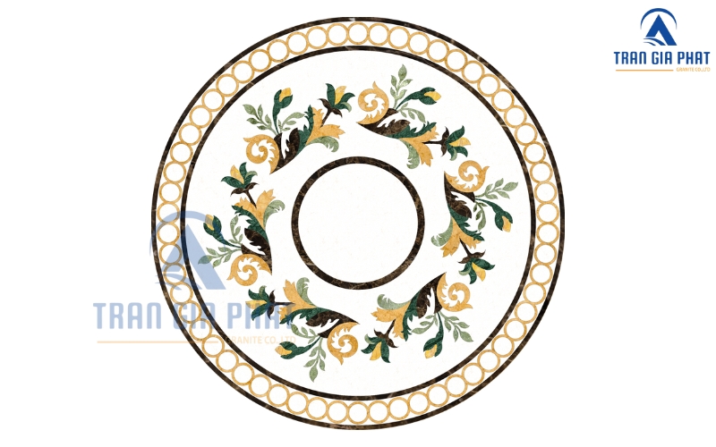 Mẫu hoa văn đá hình tròn