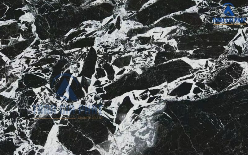Đá Marble Negro Marquina