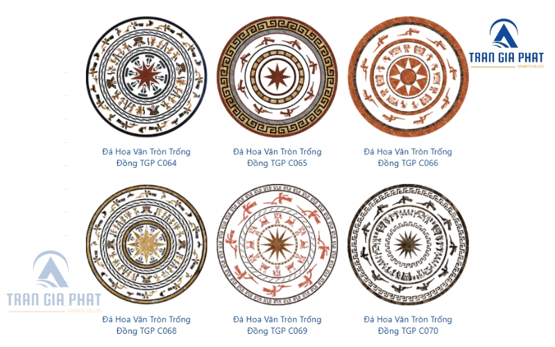 Các mẫu trống đồng tại Trần Gia Phát Granite
