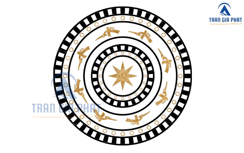 Mẫu đá hoa văn trống đồng C067