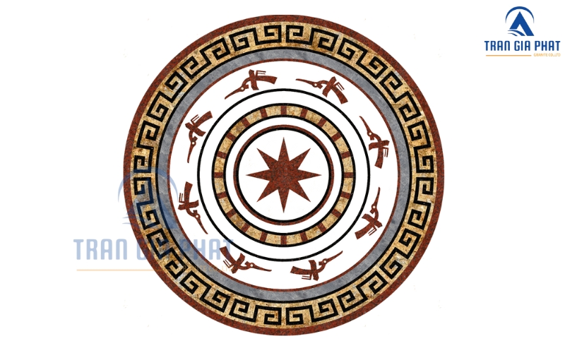 Mẫu đá hoa văn trống đồng C065