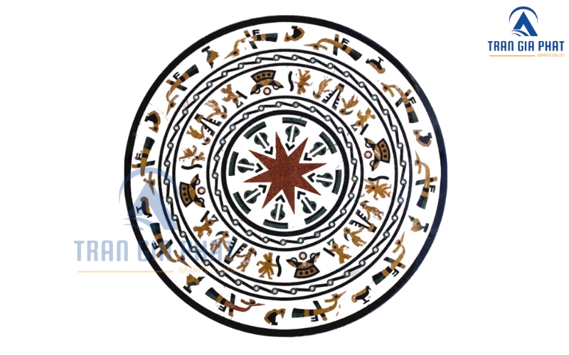 Mẫu đá hoa văn trống đồng C064