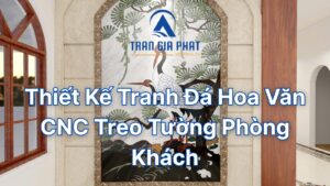 thiết kế tranh đá hoa văn treo tường phòng khách