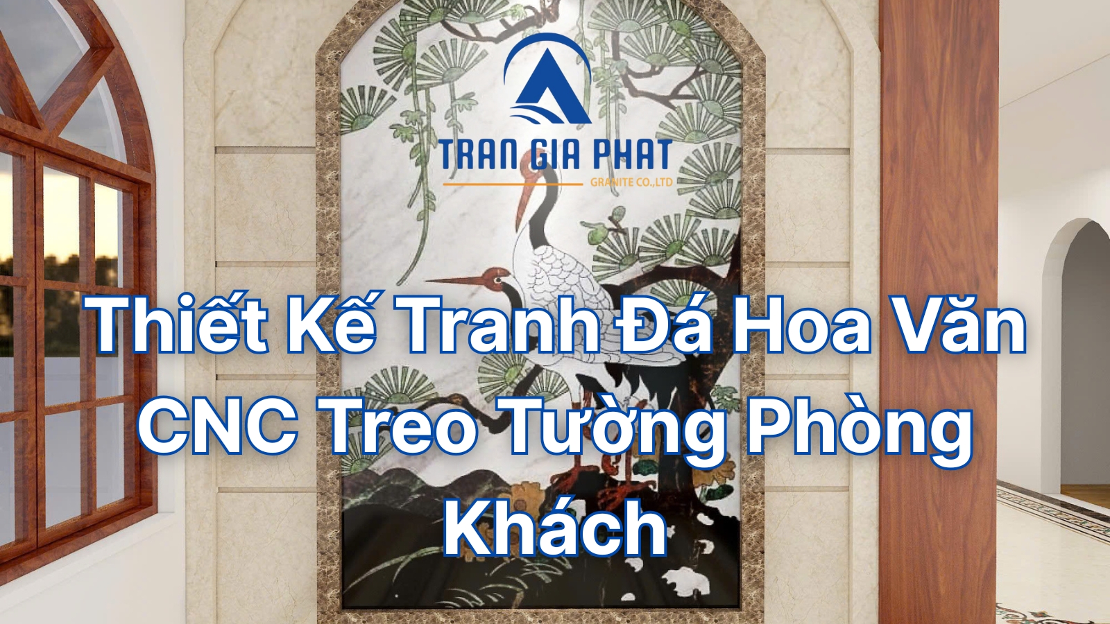 thiết kế tranh đá hoa văn treo tường phòng khách